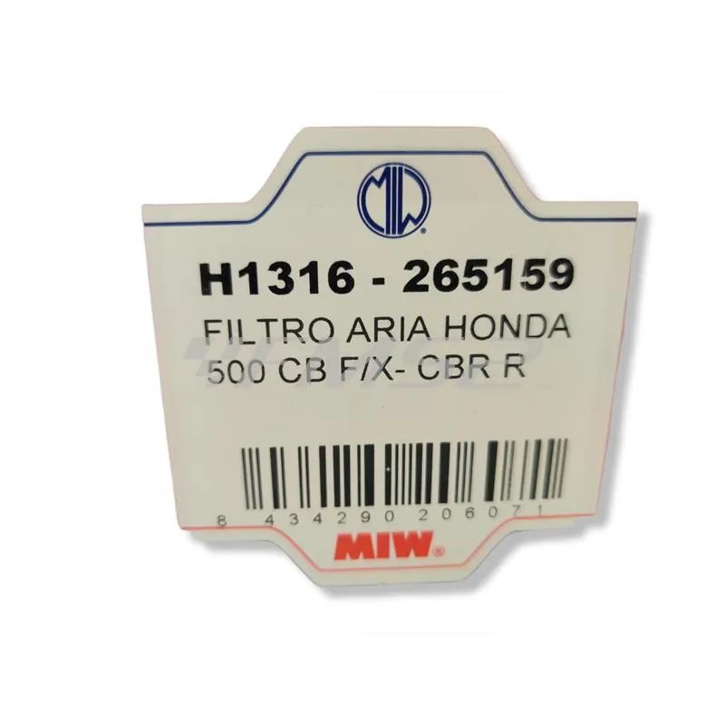 Filtro aria miw honda 500 cb f/x/hornet-, ricambio 265159