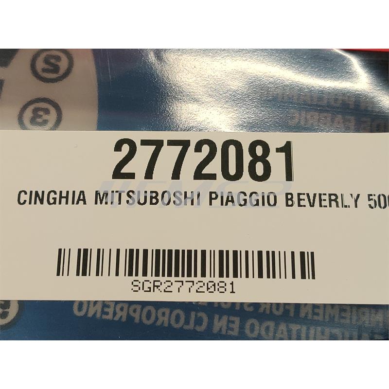 Cinghia di trasmissione Mitsuboshi Piaggio Beverly 500 (SGR, Denso, Leonelli, Hyflo, Yuasa), ricambio 2772081