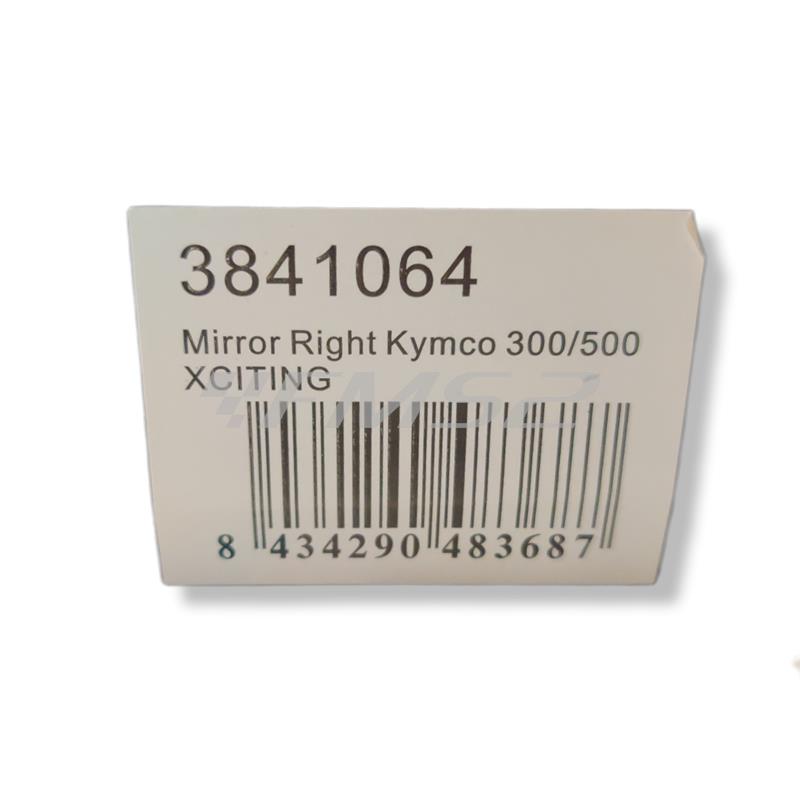 Specchio dx kymco 300/500 xciting, ricambio 3841064