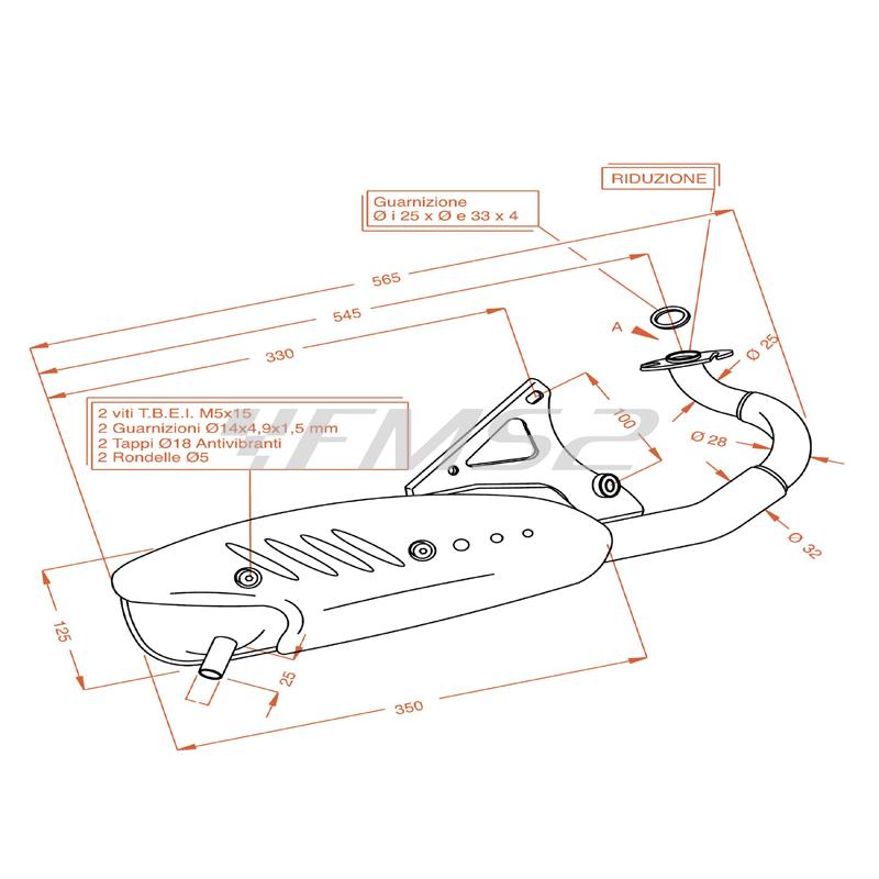 Marmitta sitoplus F10-ciak kat 2000-2001, ricambio 0578