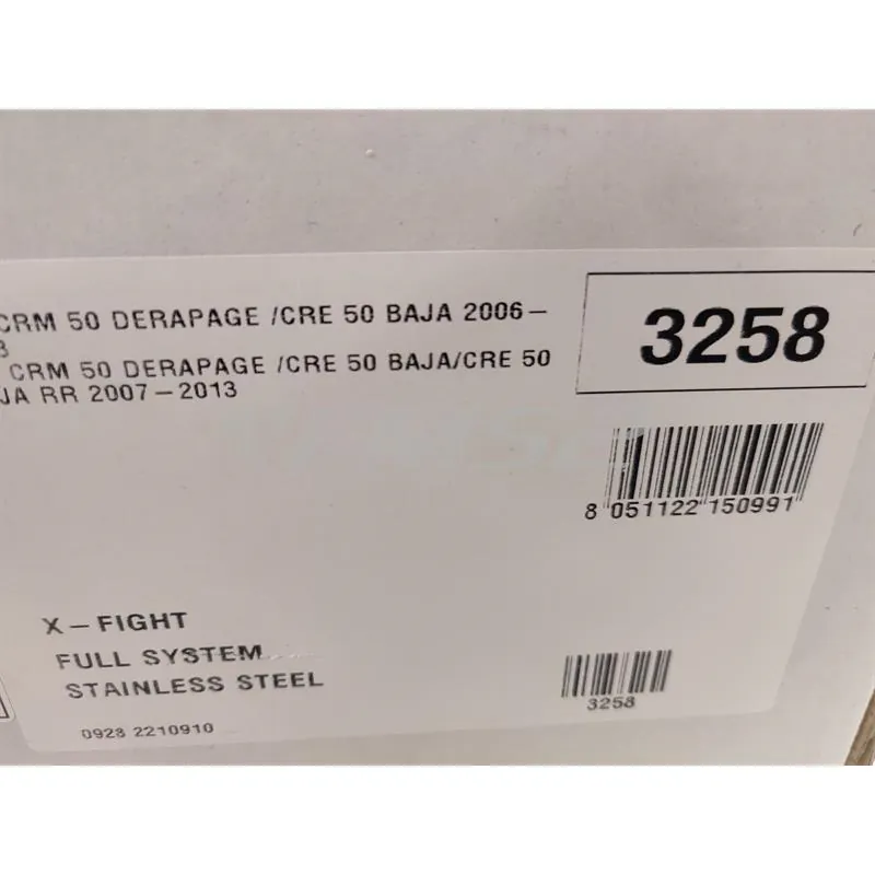 3258 Marmitta Leovince completa di silenziatore modello X-FIGHT per ciclomotori HM CRE 50 prodotti dal 2006 fino al 2013