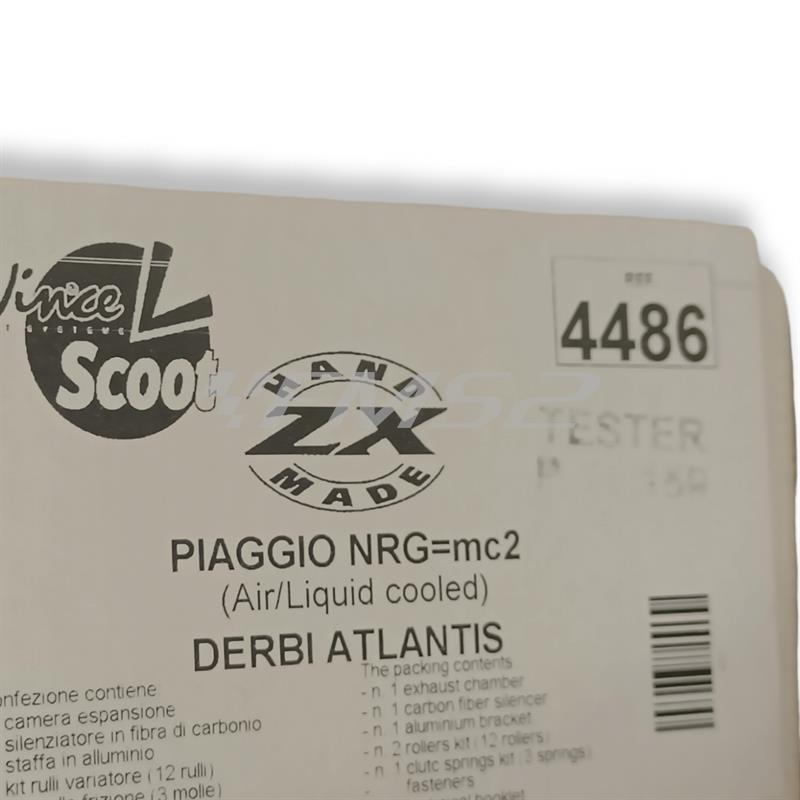 Marmitta leovince h.m. zx Piaggio NRGmc2 aria dal 1999 - Piaggio NRGmc2 liquido dal 1999 - Piaggio (Sito, Leovince), ricambio 4486