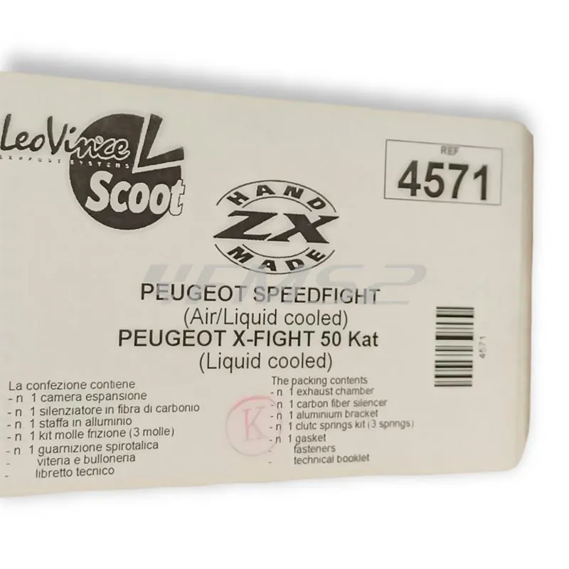 4571 Marmitta leovince h.m. zx Peugeot speedfight 50 aria dal 1997 al 1999 - Peugeot speedfight 50 liquido dal 1997 al 1999 - Peugeot per fight 50