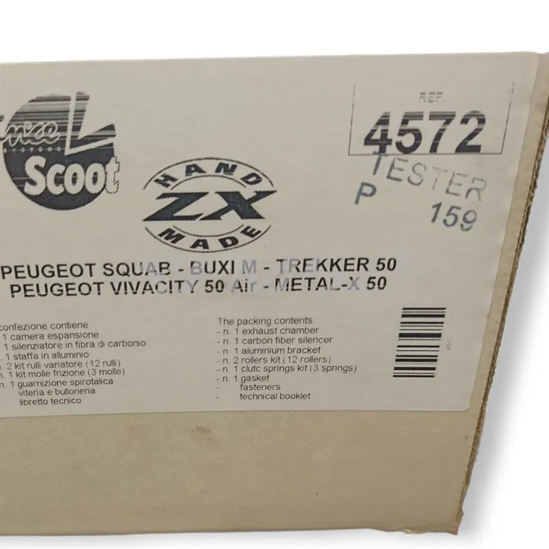4572 Marmitta leovince h.m. zx Peugeot Buxi 50 m dal 1994 al 1997 - Peugeot metal per 50 dal 2003 in poi - Peugeot squab 50 dal 1995 al 1997 - peu