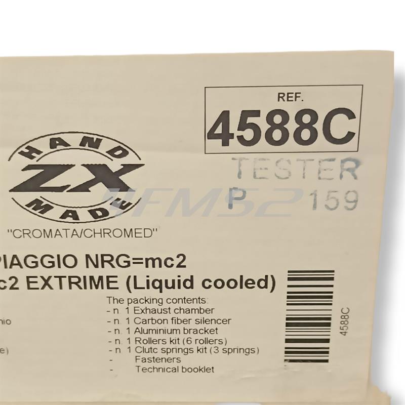 Marmitta leovince h.m. zx cromata Piaggio NRGmc2 liquido dal 1997 al 1998 - Piaggio NRGmc2 extreme dal 2000 - (Sito, Leovince), ricambio 4588C