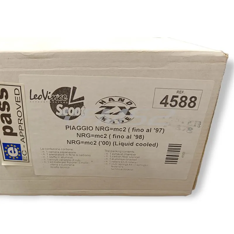 4588 Marmitta leovince h.m. zx Piaggio NRGmc2 liquido dal 1997 al 1998 - Piaggio NRGmc2 extreme dal 2000 - (Sito, Leovince)