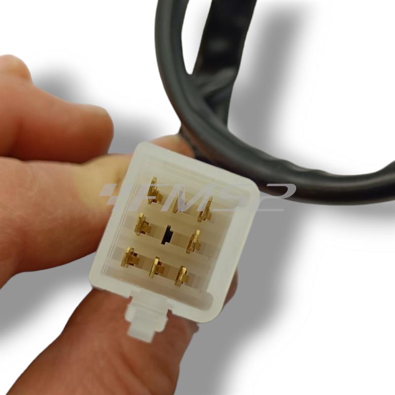Dispositivo comandi elettrici sinistro Domino con funzione frecce, fanali abbaglianti e anabbaglianti e clacson per applicazione enduro e motard 50 cc, ricambio 0051AA2B0403