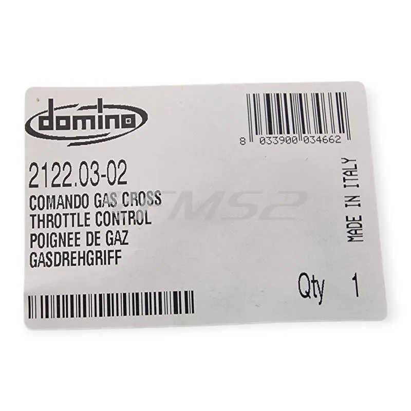 2122.03-02 Comando gas Domino Racing HR Cross 2122.03-02 con manopole - Compatibile moto motard, cross, enduro