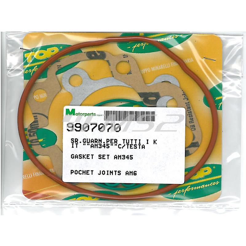 Serie guarnizioni smeriglio top performance per motori TOP AM345 e AM6 con testa monopezzo, ricambio 9907070
