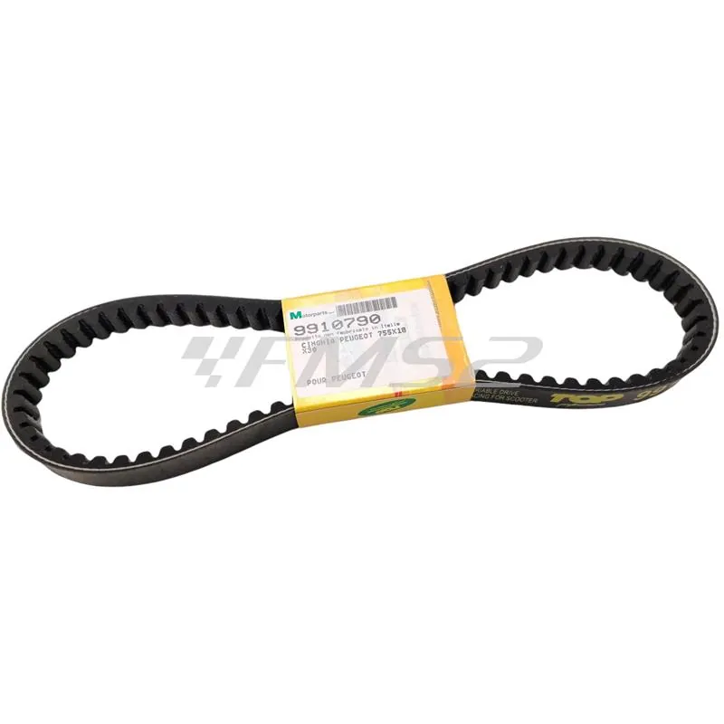 Cinghia di trasmissione top Performance per scooter con motore Peugeot 50 cc prodotti fino al 2000, ricambio 9910790