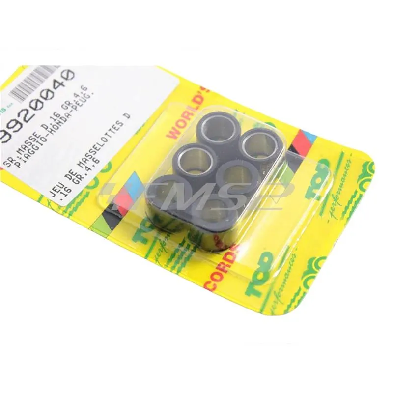 Kit rulli variatore 16x13 colore nero peso grammi 4.6, ricambio 9920040