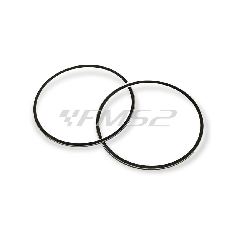 Fasce elastiche pistone diametro 49 mm per gruppo termico top Piaggio 4 tempi aria 80 cc, ricambio 9925550