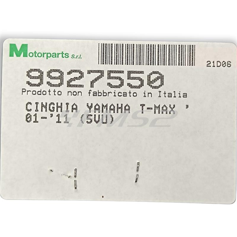Cinghia di trasmissione Yamaha T-MAX 500 dal 2004  fino al 2011 (5vu), ricambio 9927550