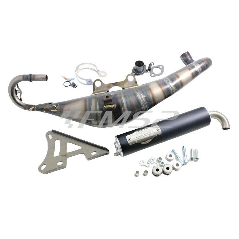 Marmitta top performance tpr gp per scooter Minarelli-Yamaha con motore orizzontale a liquido da abbinare ai gruppo termico top maxi kit tpr d, ricambio 9930140