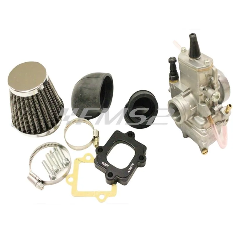 Kit aspirazione completo Top performance Tpr 360 con carburatore Mikuni Tm24 per scooter con motore Minarelli e Yamaha orizzontale raffreddati ad aria e liquido, ricambio 9930830