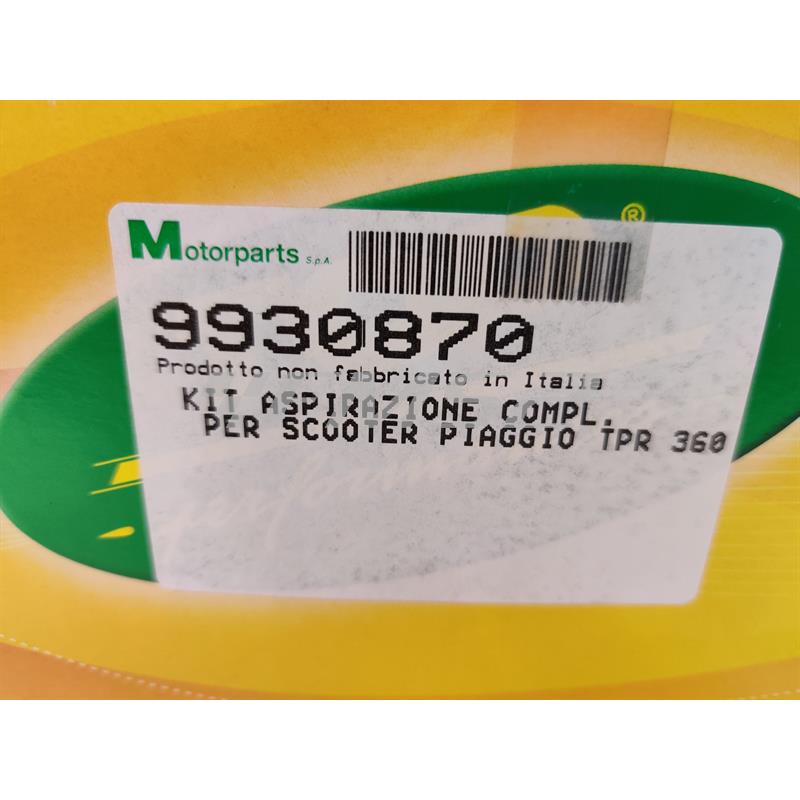 Kit aspirazione completo Tpr 360° Tm24 per scooter con motore Piaggio, ricambio 9930870