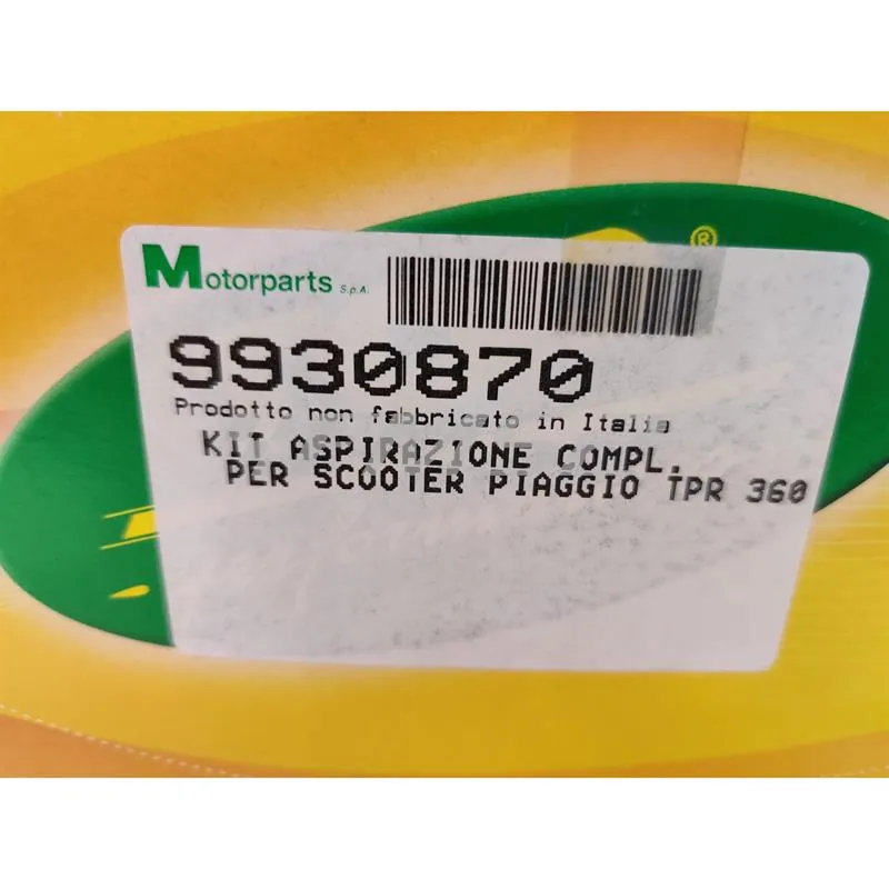 Kit aspirazione completo Tpr 360° Tm24 per scooter con motore Piaggio, ricambio 9930870