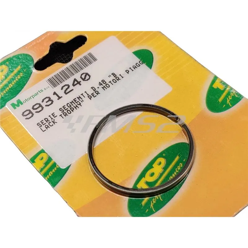 Serie segmenti Top performance con diametro 48 mm per gruppo termico black trophy scooter con motore Piaggio aria e liquido , ricambio 9931240