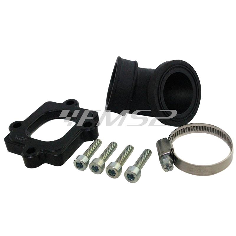 Kit collettore aspirazione top performance tpr orientabile a 360° per scooter 50 con motore Minarelli orizzontale aria e liquido, ricambio 9931700