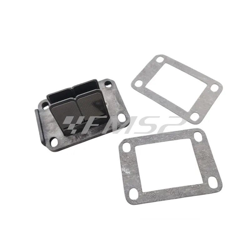 Valvola pacco lamellare Top in carbonio TPR di colore nero Tassinari a 8 petali per motori Minarelli Yamaha serie am345 e AM6 e Derbi tutte le versioni, ricambio 9937820