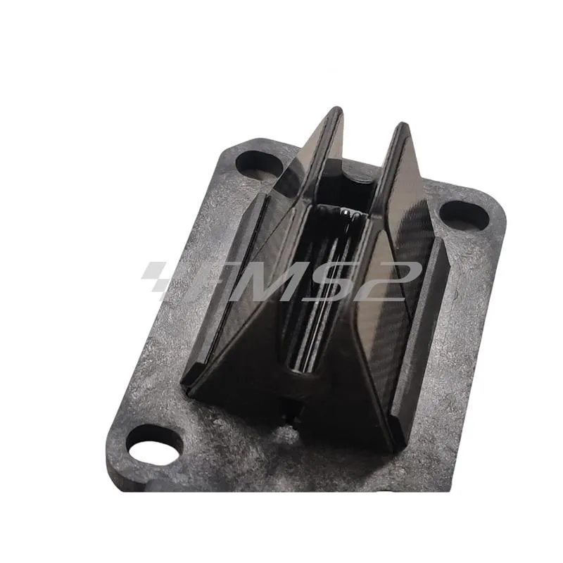 Valvola pacco lamellare Top in carbonio TPR di colore nero Tassinari a 8 petali per motori Minarelli Yamaha serie am345 e AM6 e Derbi tutte le versioni, ricambio 9937820