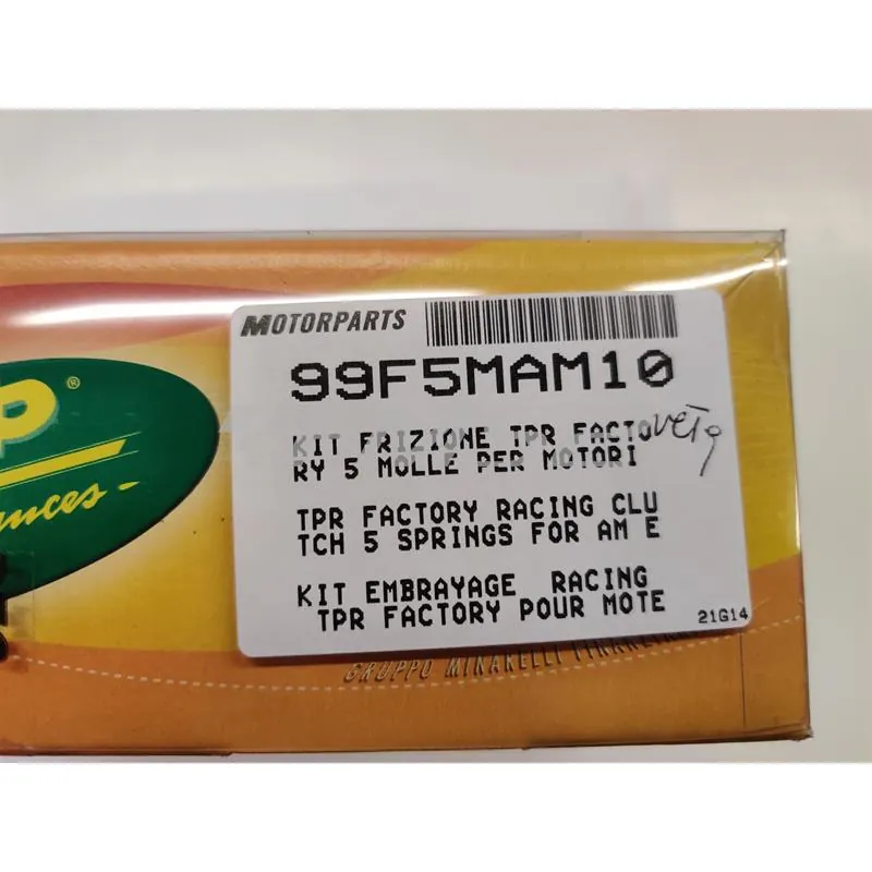 Kit frizione tpr factory a 5 molle by Top Performance in CNC per motori Minarelli AM, AM3, AM4, AM5 e AM6 1° e 2° generazione, ricambio 99F5MAM10