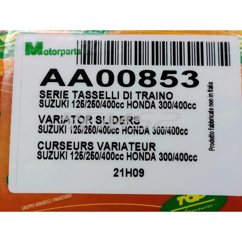 Serie tasselli di traino variatore honda - suzuki 125/250/400  ricambio AA00853