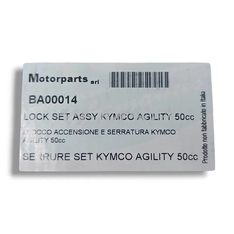 BA00014 Blocchetto accensione e serratura Kymco Agility 50 cc.