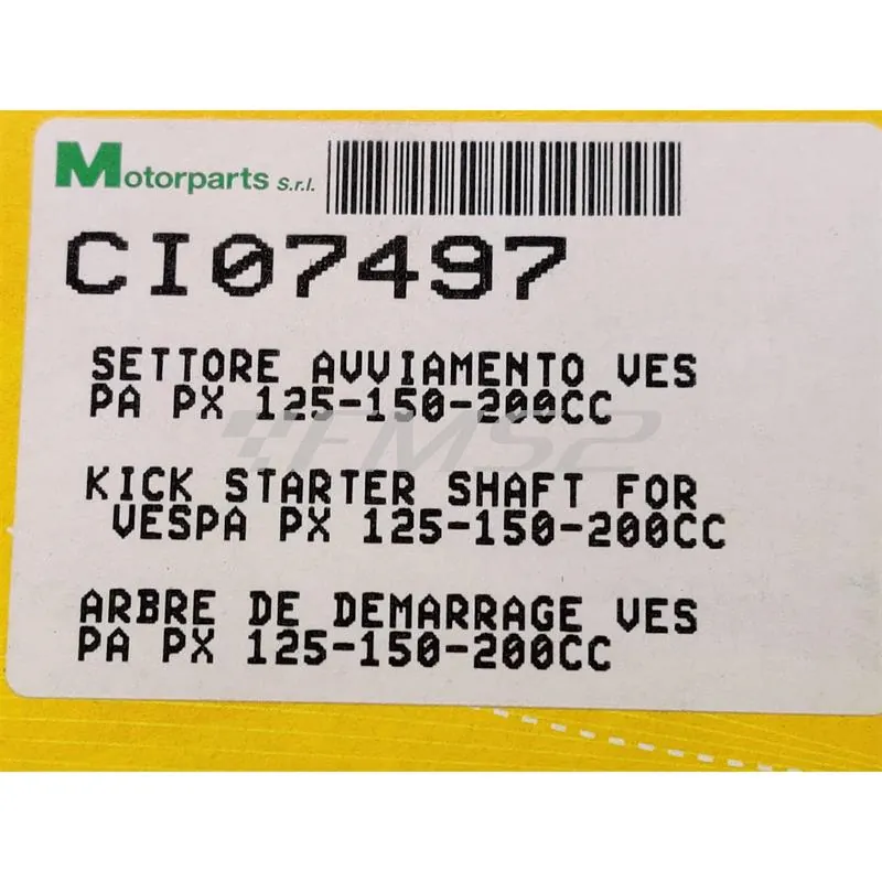 CI07497 Settore ingranaggio avviamento messa in moto DR per Piaggio Vespa modello PX, PX E, PX arcobaleno e vespa cosa 125, 150, 200 cc, riferimento Piaggio 148570