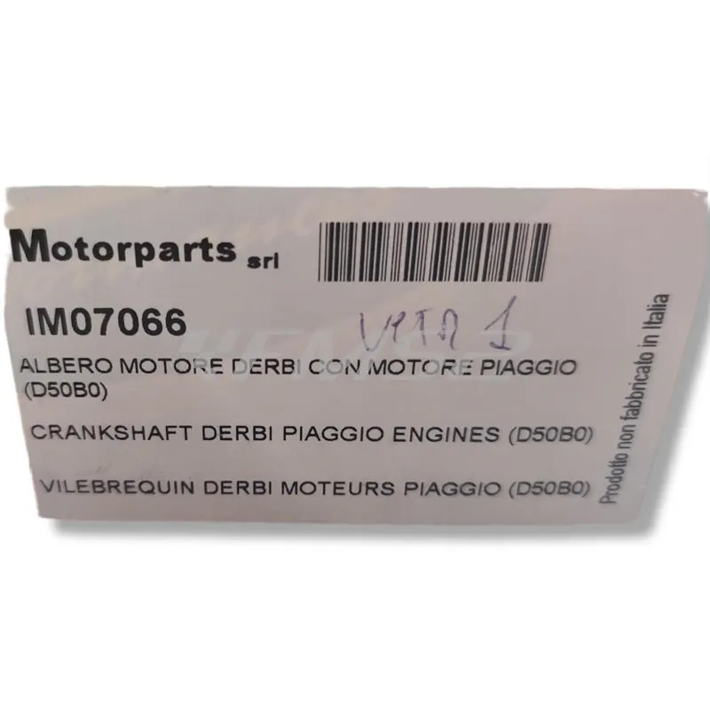Albero motore DR per derbi con motore Piaggio, ricambio IM07066