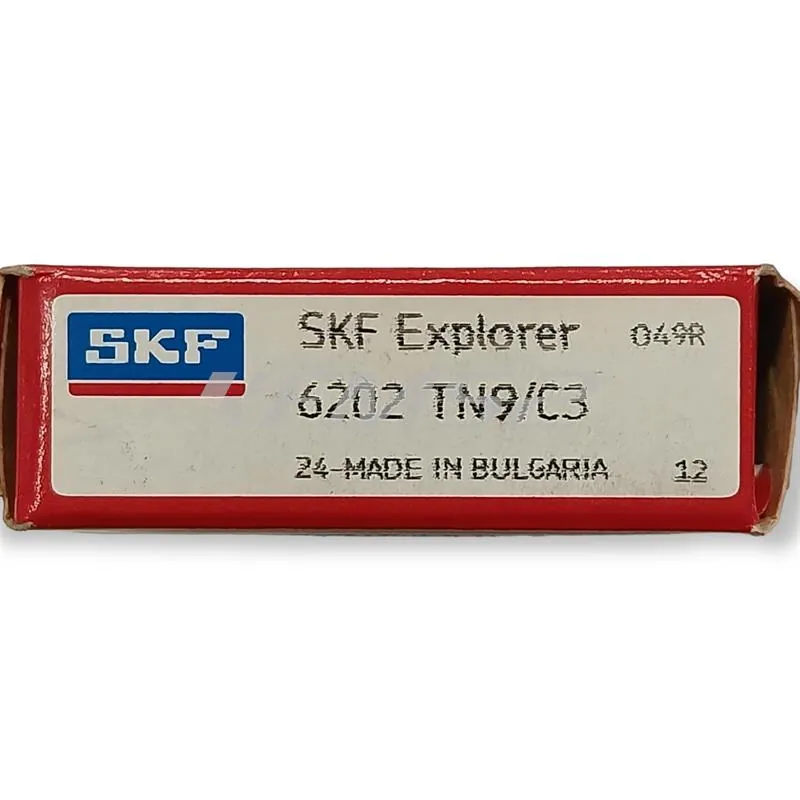KF05040 Cuscinetto di banco SKF con gabbia in teflon alta velocità sigla 6202TN9-C3 e misura 15x35x11 mm distribuito da Motorparts top performance