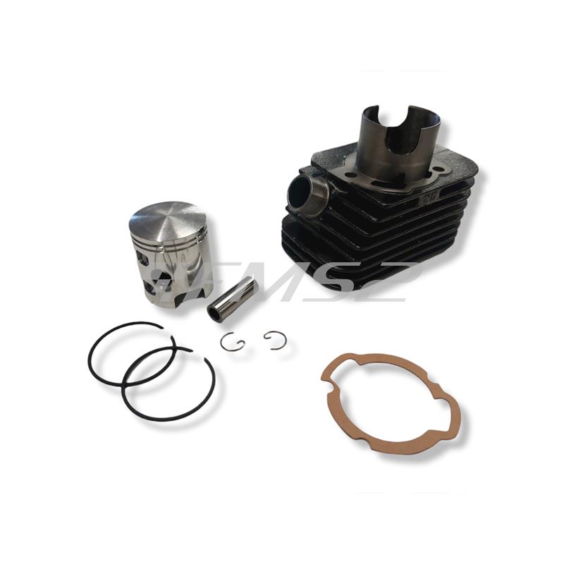 Motore gruppo termico completo di pistone diametro 43 mm (cilindrata 60 cc) e spinotto diametro 12mm per Piaggio Ciao, Si, Bravo, Boxer, Grillo, ricambio KT00066