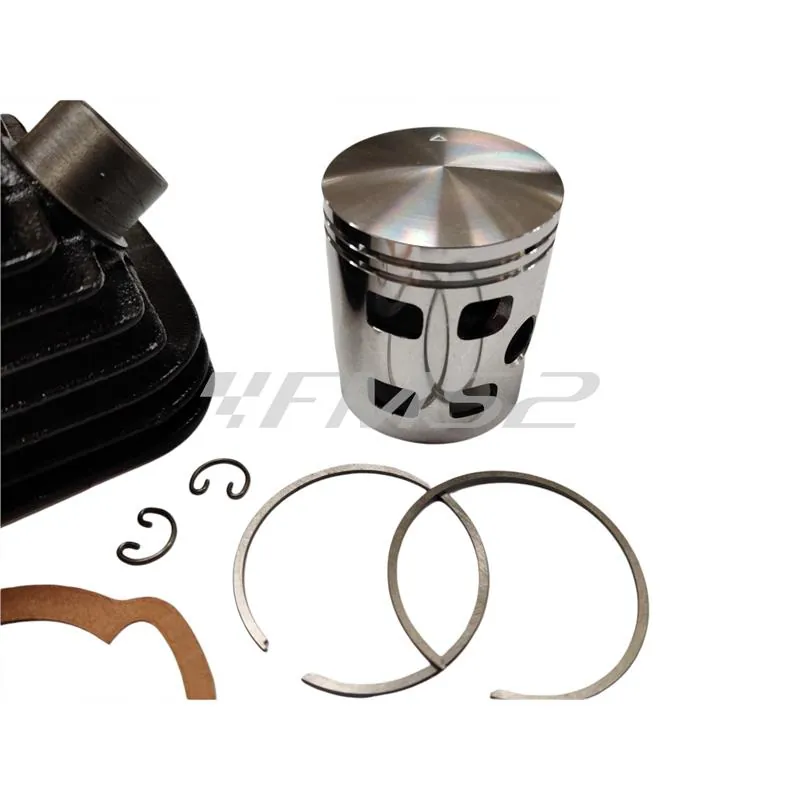 Motore gruppo termico completo di pistone diametro 43 mm (cilindrata 60 cc) e spinotto diametro 10 mm per Piaggio Ciao, Si, Boxer, Grillo, Bravo senza testa, ricambio KT00067