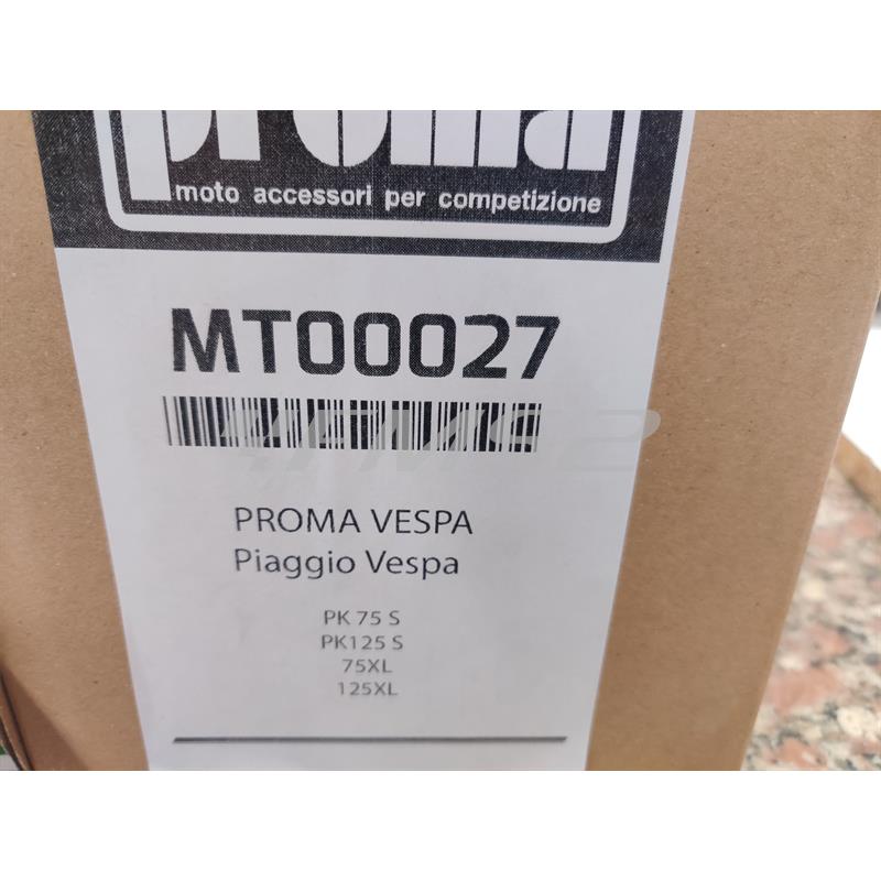 Marmitta completa di collettore modello Proma originale per Piaggio Vespa PK125, PK 125S, PK125XL, ricambio MT00027