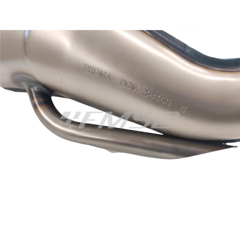 Marmitta completa di collettore modello Proma originale per Piaggio Vespa PK125, PK 125S, PK125XL, ricambio MT00027