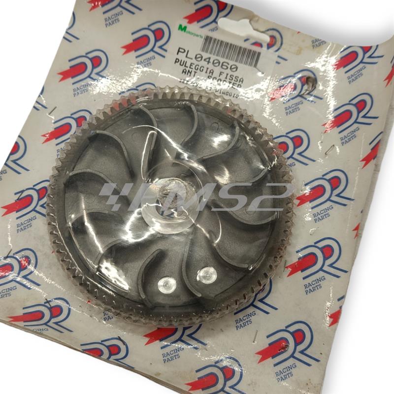 Semipuleggia fissa anteriore dr per maxi scooter con motore Piaggio Gilera 125 4t e 150 4t, ricambio PL04060