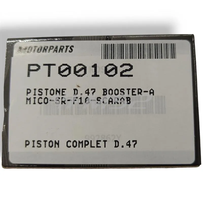 PT00102 Pistone DR in alluminio bifascia con diametro 47 mm (cilindrata 70 cc)