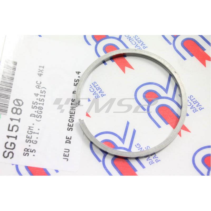 Fasce elastiche pistone diametro 55.4 mm per gruppo termico Vespa dr, ricambio SG15180