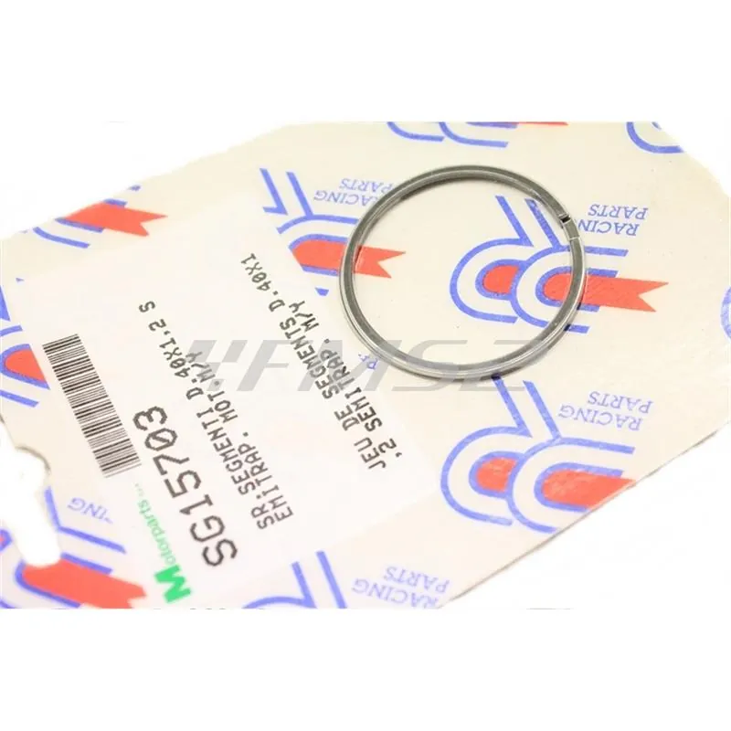 Fasce elastiche pistone con diametro 40.0 mm per motore dr e top performance per scooter Minarelli aria e liquido verticale e orizzontale, ricambio SG15703