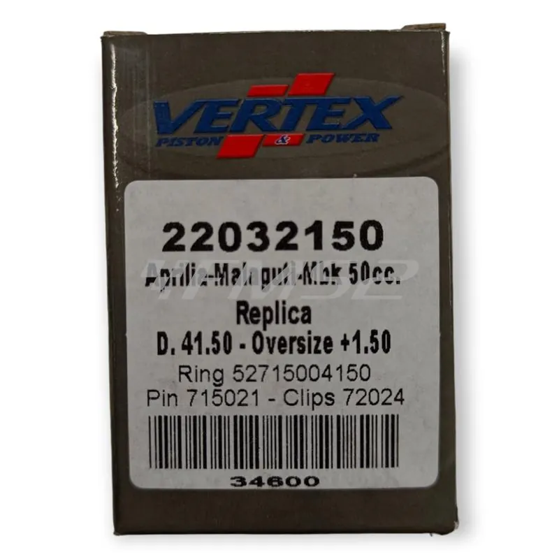 22032150 Pistone diametro 41.50 Minarelli 2 fasce (Vertex)