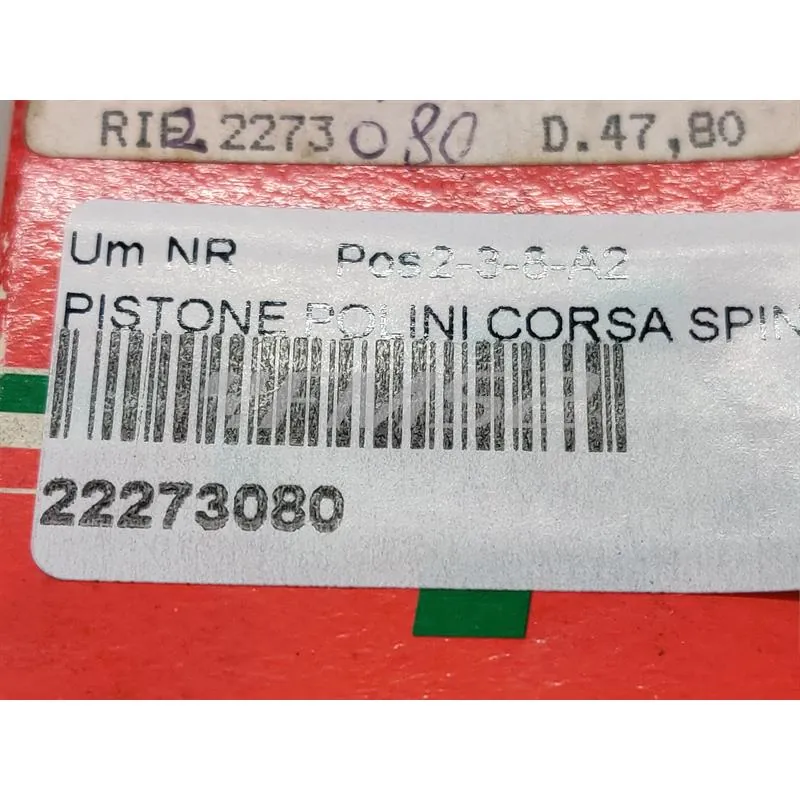 22273080 Pistone Polini corsa spinotto 12 diametro 47.80 mon (Vertex)