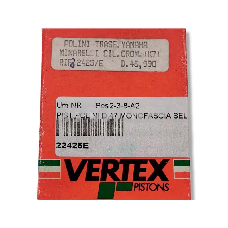 Pistone Polini diametro 47 monofascia sel.e (Vertex), ricambio 22425E