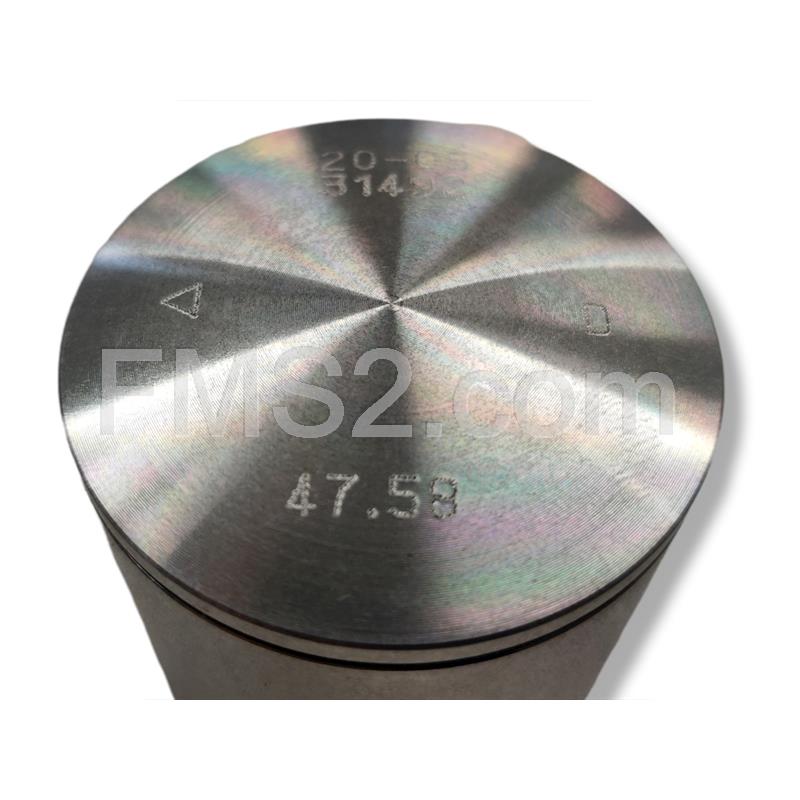 Pistone Vertex monofascia diametro 47,6 mm e selezione D (47,58) spinotto 12 mm per gruppi termici Malossi mhr alluminio scooter Piaggio Liquid cooler, ricambio 22606D