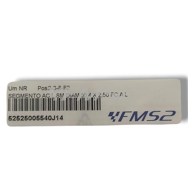 Segmento Vertex AC. L. SM con diametro 55,4 x 2,50 mm FC con sezione a L per applicazione su pistoni con fascia a L superiore, ricambio 52525005540J14