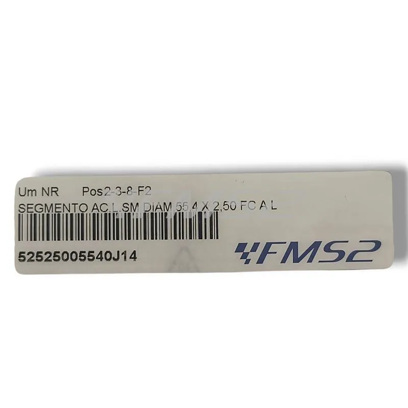 52525005540J14 Segmento Vertex AC. L. SM con diametro 55,4 x 2,50 mm FC con sezione a L per applicazione su pistoni con fascia a L superiore