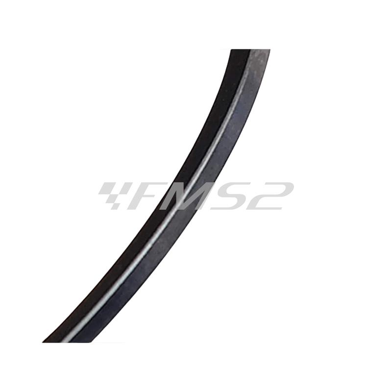 Fasce elastiche pistone Vertex in ghisa con riporto cromato a sezione rettangolare e diametro 48.8 mm con fermo a foro grano superiore per gruppi termici da scooter modificati, ricambio 52915004880