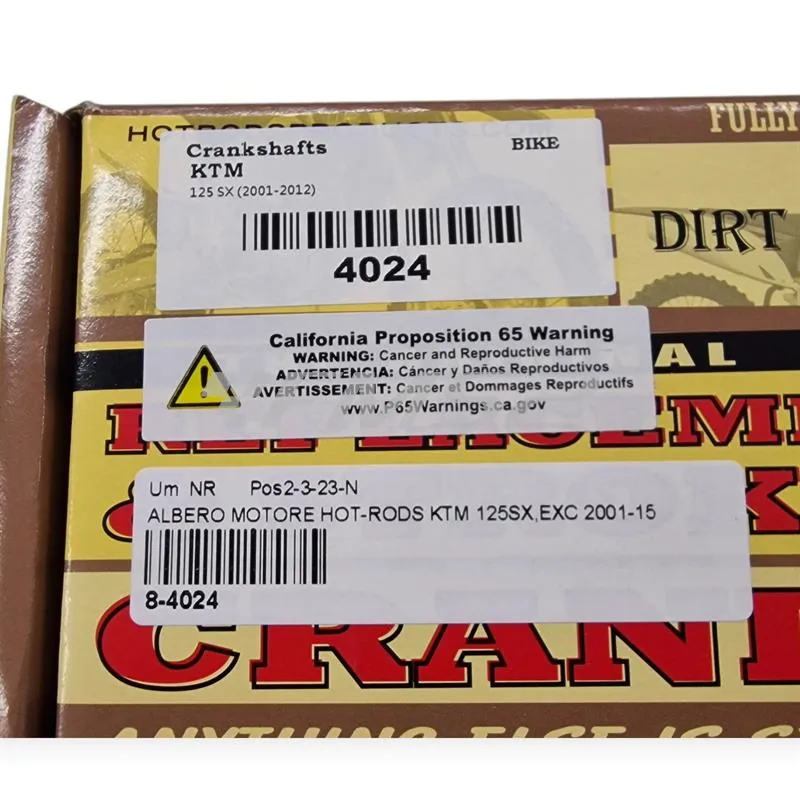 8-4024 Albero motore HOT-RODS per KTM EXC 125 2001-2016, SX 125 2001-2015 e HUSQVARNA TC 125 2014-2015