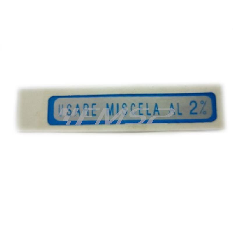 Adesivo miscela 2% blu piccolo per Vespa 50-125-150-200 (LV2), ricambio 60008666