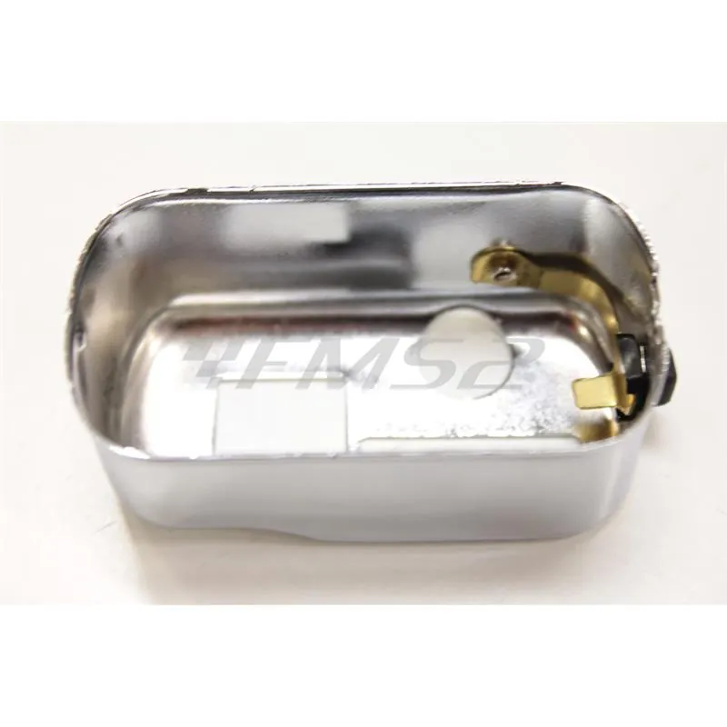 Coperchio in metallo cromato per devio luci Piaggio Vespa 50n-l-r-Primavera-Rally con pulsante per spegnimento (LV2), ricambio 60014995