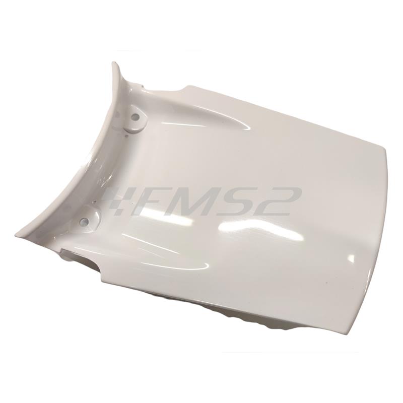 Carena unisci fianchetti posteriori in plastica di colore bianco lucido originale per scooter Mbk Booster Track 50 prodotti dal 1996 fino al 1998, ricambio 4SBF171E3000